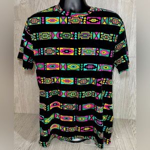 H&M Coachella Shirt Adult Large Aztec Geometric Tribal Music Festival Mens EUC
